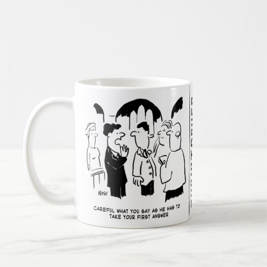 Waarschuwing van de getuige aan de bruidegom koffiemok (Links)