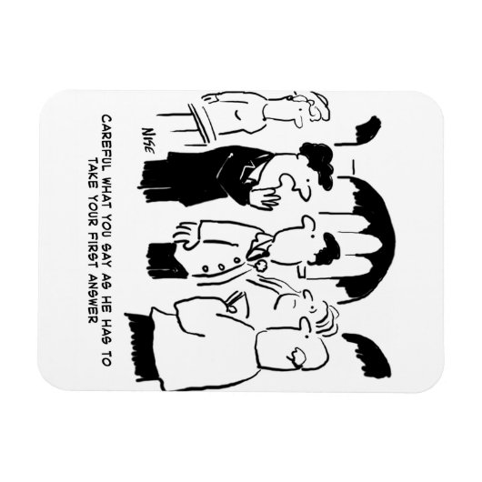 Waarschuwing van de getuige van de bruidegom magneet (Horizontaal)