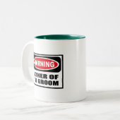 WAARSCHUWING VAN DE GROOM-Mok Tweekleurige Koffiemok (Voorkant links)