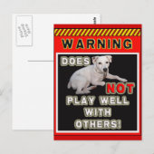 WAARSCHUWING VAN DE JRT - SPEELT NIET GOED MET AND BRIEFKAART (Voorkant / Achterkant)