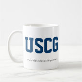 Waarschuwing van de Kustwacht de ": Ceramische Mok (Links)