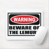 WAARSCHUWING VAN DE LEMURS Mousepad Muismat (Met muis)