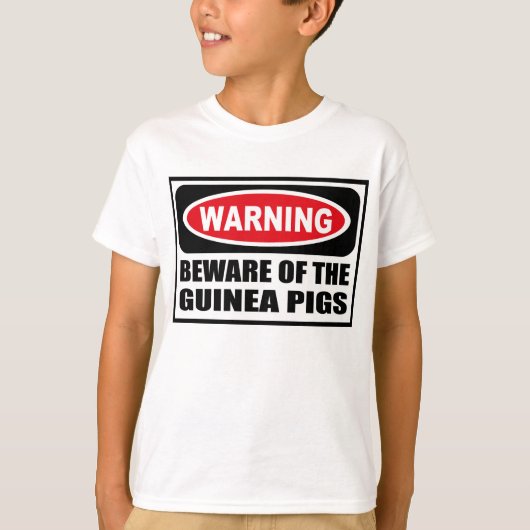 WAARSCHUWING VAN DE T-Shirt VAN HET GUINEE-Kind (Voorkant)