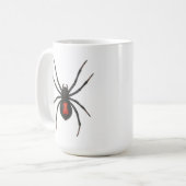 Waarschuwing van de weduwe: Black Widow Spider Koffiemok (Voorkant links)