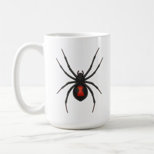 Waarschuwing van de weduwe: Black Widow Spider Koffiemok (Links)
