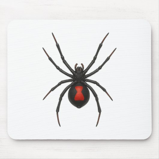 Waarschuwing van de weduwe: Black Widow Spider Muismat (Voorkant)