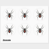 Waarschuwing van de weduwe: Black Widow Spider Ronde Sticker (Vel)