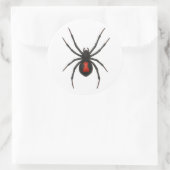 Waarschuwing van de weduwe: Black Widow Spider Ronde Sticker (Tas)