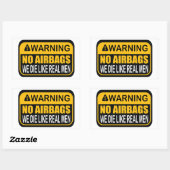 WAARSCHUWING VAN GEEN LUCHTVAARTMAATSCHAPPIJEN DIE RECHTHOEKIGE STICKER (Vel)