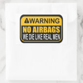 WAARSCHUWING VAN GEEN LUCHTVAARTMAATSCHAPPIJEN DIE RECHTHOEKIGE STICKER (Tas)