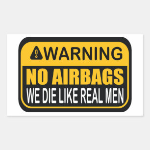 WAARSCHUWING VAN GEEN LUCHTVAARTMAATSCHAPPIJEN DIE RECHTHOEKIGE STICKER