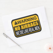 WAARSCHUWING VAN GEEN LUCHTVAARTMAATSCHAPPIJEN DIE RECHTHOEKIGE STICKER (Envelop)