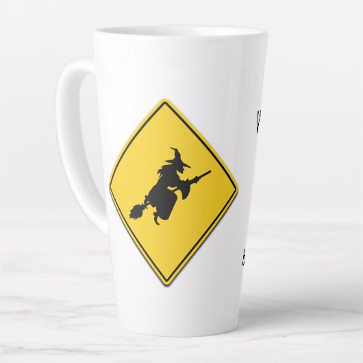 Waarschuwing van getuigen latte mok (Linkerhoek)