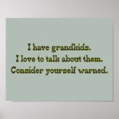 Waarschuwing van grootouders poster (Voorkant)