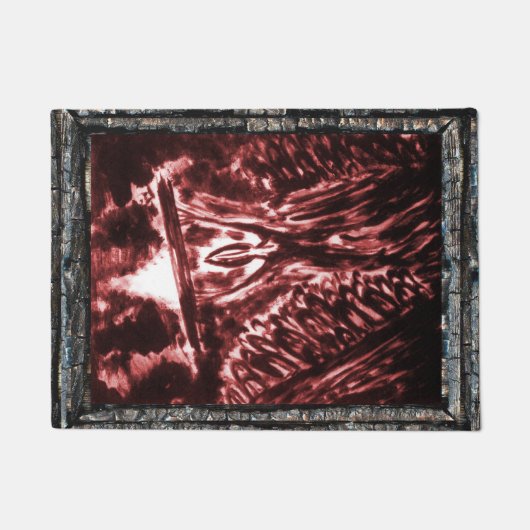 Waarschuwing van het aambeeld deurmat (Voorkant)