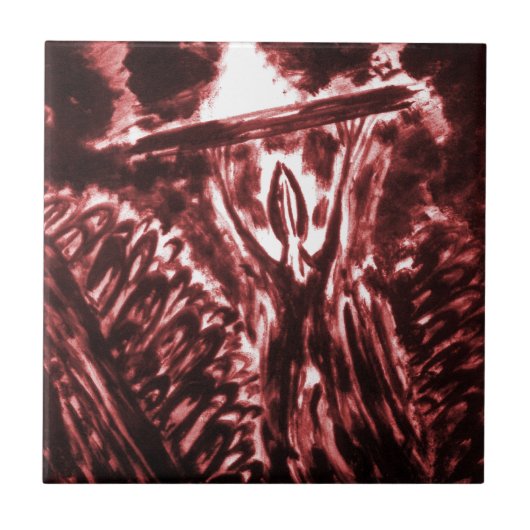 Waarschuwing van het aambeeld tegeltje (Voorkant)