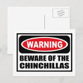 WAARSCHUWING VAN HET Briefkaart CHINCHILLAS (Voorkant / Achterkant)