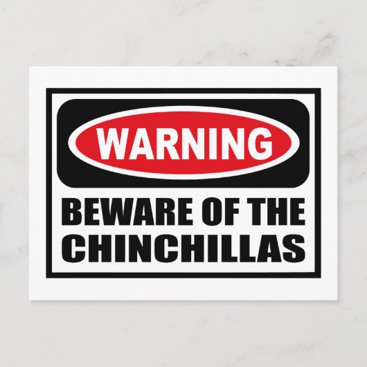 WAARSCHUWING VAN HET Briefkaart CHINCHILLAS (Voorkant)