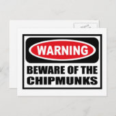 WAARSCHUWING VAN HET Briefkaart CHIPMUNKS (Voorkant / Achterkant)