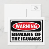 WAARSCHUWING VAN HET Briefkaart IGUANAS (Voorkant / Achterkant)