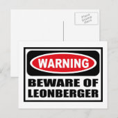 WAARSCHUWING VAN HET Briefkaart LEONBERGER (Voorkant / Achterkant)