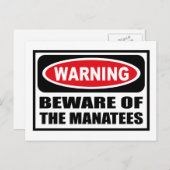 WAARSCHUWING VAN HET Briefkaart MANATEN (Voorkant / Achterkant)