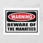 WAARSCHUWING VAN HET Briefkaart MANATEN (Voorkant)