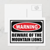 WAARSCHUWING VAN HET Briefkaart MOUNTAIRE LIENEN (Voorkant / Achterkant)