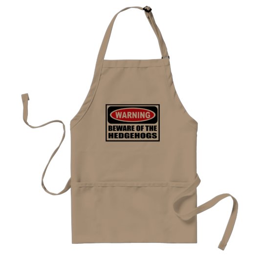 WAARSCHUWING VAN HET HEDGEHOGS-Apron Standaard Schort (Voorkant)