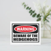 WAARSCHUWING VAN HET HEDGEHOGS-Briefkaart Briefkaart (Staand voorkant)