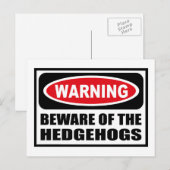 WAARSCHUWING VAN HET HEDGEHOGS-Briefkaart Briefkaart (Voorkant / Achterkant)