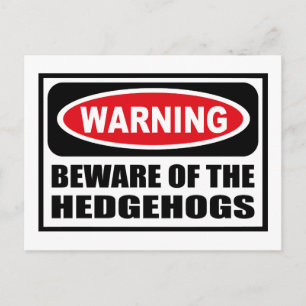 WAARSCHUWING VAN HET HEDGEHOGS-Briefkaart Briefkaart