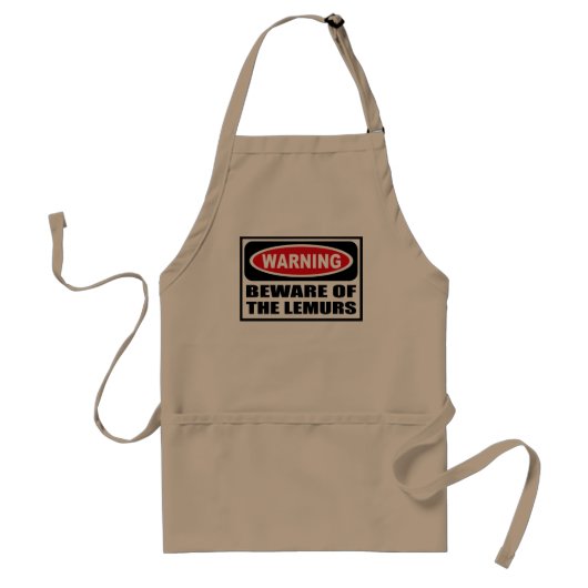 WAARSCHUWING VAN HET LEMURS-Apron Standaard Schort (Voorkant)