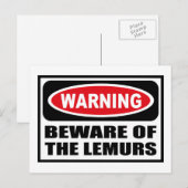 WAARSCHUWING VAN HET LEMURS-Briefkaart Briefkaart (Voorkant / Achterkant)