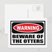 WAARSCHUWING VAN HET OTTERS-Briefkaart Briefkaart (Voorkant / Achterkant)