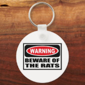 WAARSCHUWING VAN HET RATS-Sleutelhanger Sleutelhanger (Voorkant)