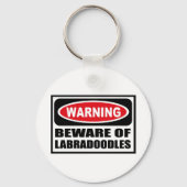 WAARSCHUWING VAN HET Sleutelhanger LABRADOODLES (Voorkant)