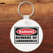 WAARSCHUWING VAN HET Sleutelhanger LABRADOODLES (Voorkant)