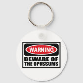WAARSCHUWING VAN HET Sleutelhanger OPOSSUMS (Voorkant)