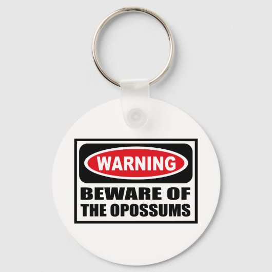 WAARSCHUWING VAN HET Sleutelhanger OPOSSUMS (Voorkant)