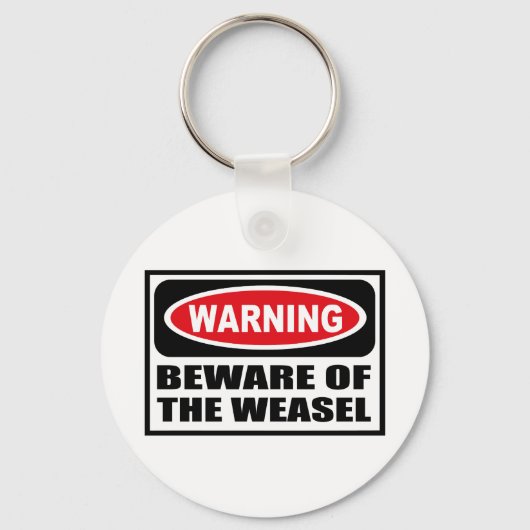 WAARSCHUWING VAN HET WASELSleutelhanger Sleutelhanger (Voorkant)