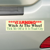 Waarschuwing van het wiel bumpersticker (Op auto)
