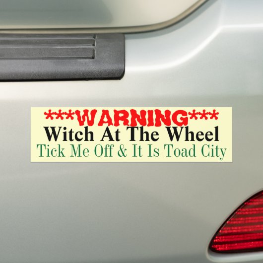 Waarschuwing van het wiel bumpersticker (Op auto)