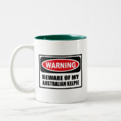WAARSCHUWING VAN MIJN AUSTRALISCHE Mok KELPIE (Links)