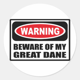 WAARSCHUWING VAN MIJN GREAT DANE Sticker