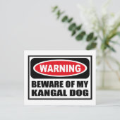 WAARSCHUWING VAN MIJN KANGAL DOG Briefkaart (Staand voorkant)