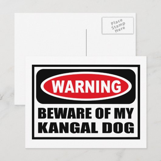 WAARSCHUWING VAN MIJN KANGAL DOG Briefkaart (Voorkant / Achterkant)