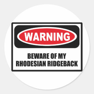 WAARSCHUWING VAN MIJN RHODESIAN RIDGEBACK Sticker