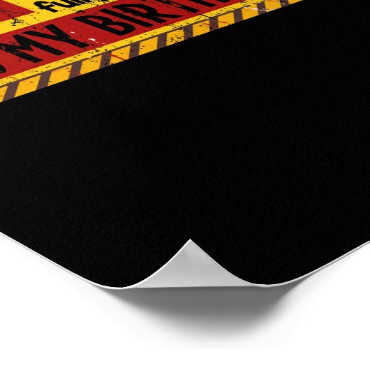 Waarschuwing van niveau 21 jaar oude 21e verjaarda poster (Hoek)