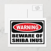 WAARSCHUWING VAN SHIBA INUS Briefkaart (Voorkant / Achterkant)